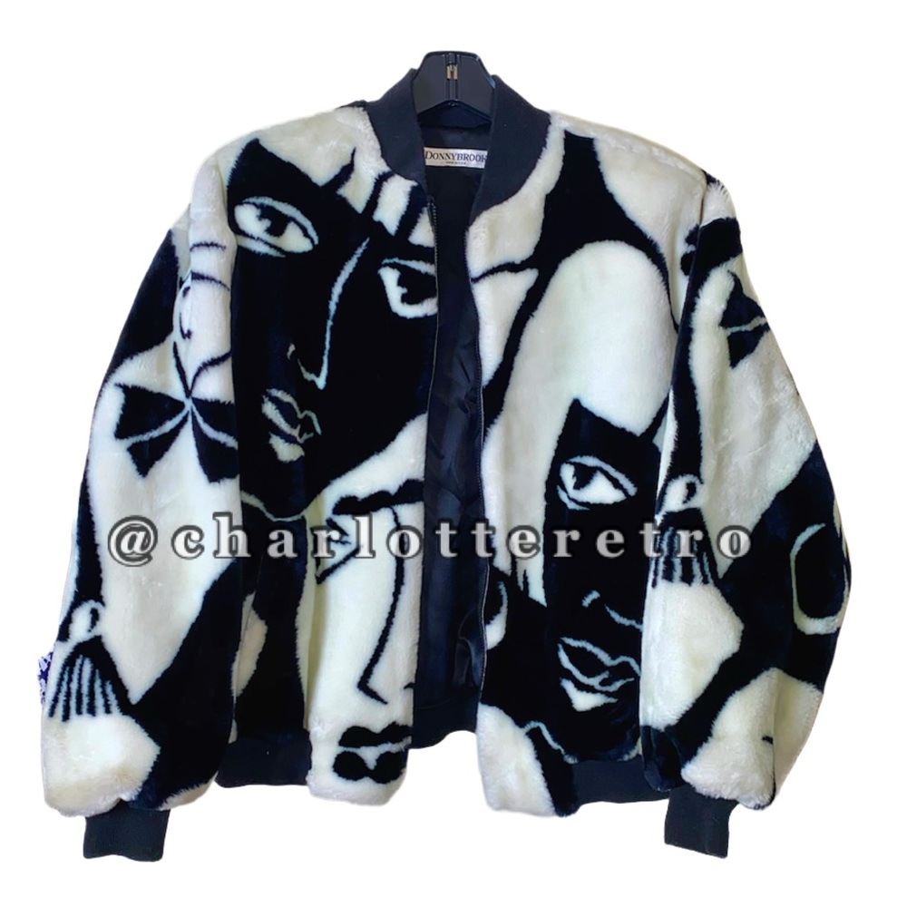 vtg Donnybrook Faces Fur Bomber Jacket - Picture 3 of 13